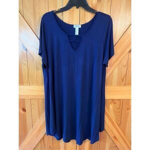 Casual Land short sleeve dress navy size 2XL ￼(3524)